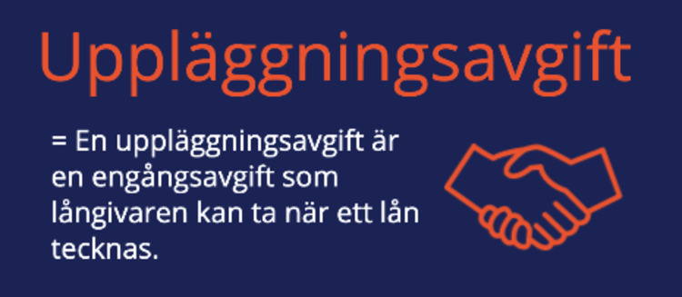 Vad är uppläggningsavgift?